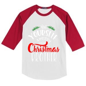 Have Yourself A Merry Little Christmas Family Brother Gift Kids Colorblock Raglan Jersey