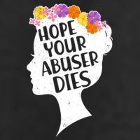 Hope Your Abuser Dies 7 Panel Mesh Trucker Snapback Hat