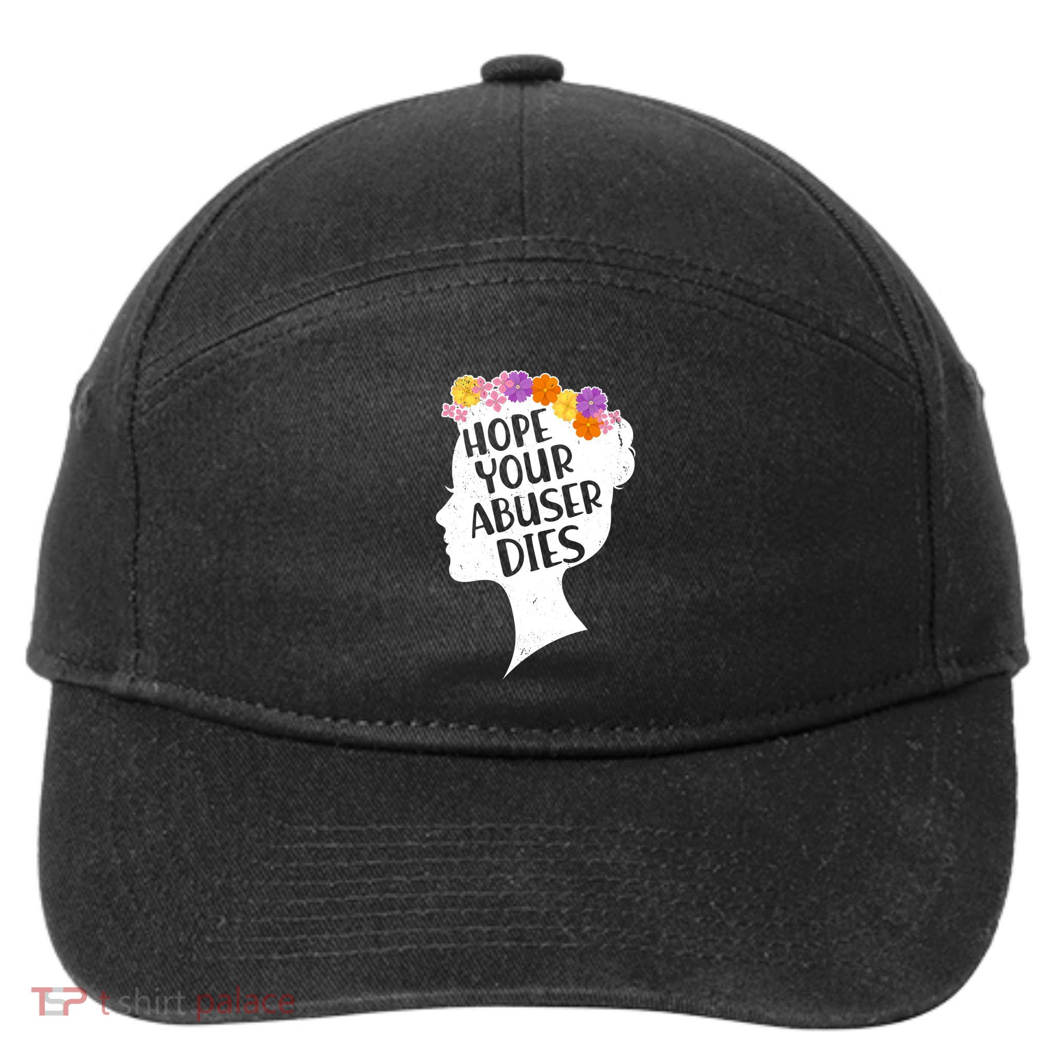 Hope Your Abuser Dies 7-Panel Snapback Hat