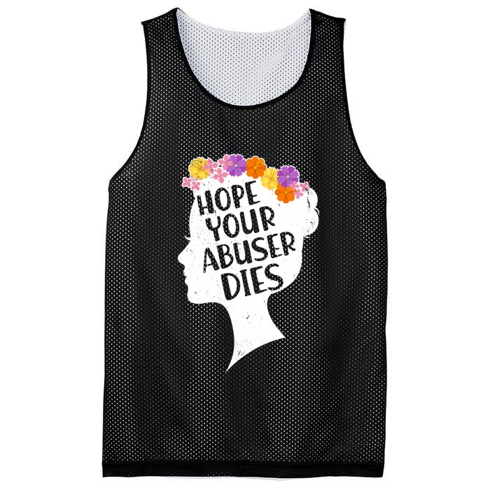 Hope Your Abuser Dies Mesh Reversible Basketball Jersey Tank