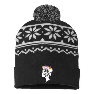 Hope Your Abuser Dies USA-Made Snowflake Beanie