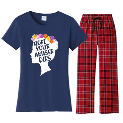 Hope Your Abuser Dies Women's Flannel Pajama Set