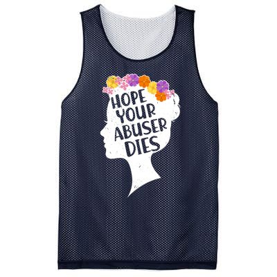 Hope Your Abuser Dies Mesh Reversible Basketball Jersey Tank