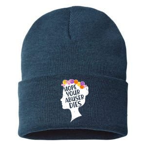 Hope Your Abuser Dies Sustainable Knit Beanie