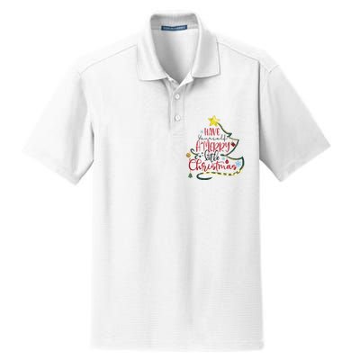 Have Yourself A Merry Little Christmas Dry Zone Grid Polo