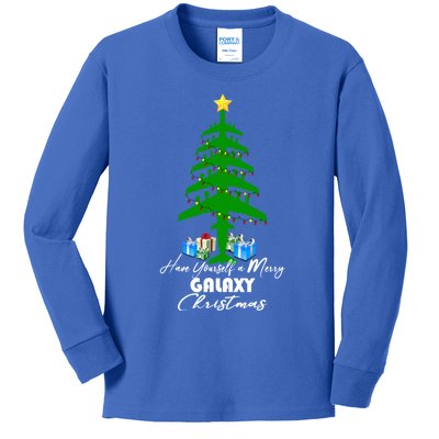 Have Yourself A Merry Galaxy Christmas Gift Kids Long Sleeve Shirt