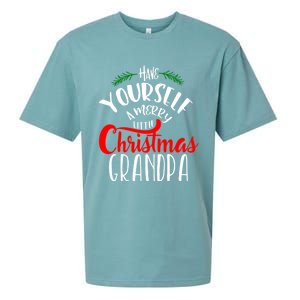 Have Yourself A Merry Little Christmas Family Grandpa Gift Sueded Cloud Jersey T-Shirt