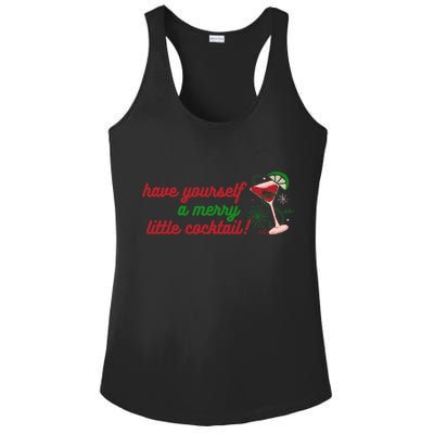 Have Yourself A Merry Little Cocktail Funny Christmas Meme Gift Ladies PosiCharge Competitor Racerback Tank