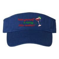 Have Yourself A Merry Little Cocktail Funny Christmas Meme Gift Valucap Bio-Washed Visor