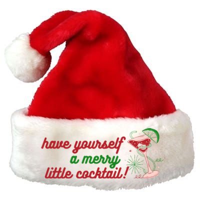 Have Yourself A Merry Little Cocktail Funny Christmas Meme Gift Premium Christmas Santa Hat