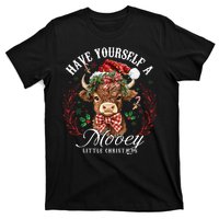 Have Yourself A Mooey Little Christmas Santa Cow T-Shirt