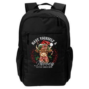 Have Yourself A Mooey Little Christmas Santa Cow Daily Commute Backpack