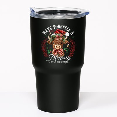 Have Yourself A Mooey Little Christmas Santa Cow Tumbler