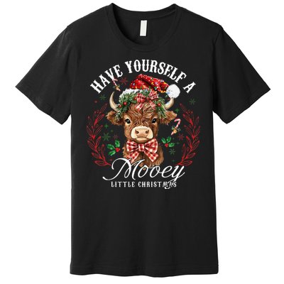 Have Yourself A Mooey Little Christmas Santa Cow Premium T-Shirt