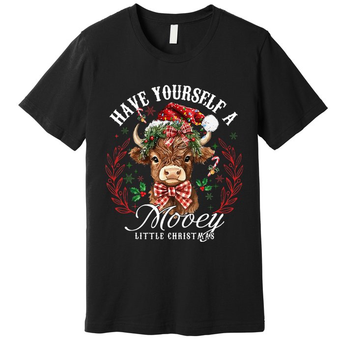 Have Yourself A Mooey Little Christmas Santa Cow Premium T-Shirt
