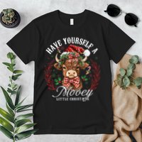 Have Yourself A Mooey Little Christmas Santa Cow Premium T-Shirt
