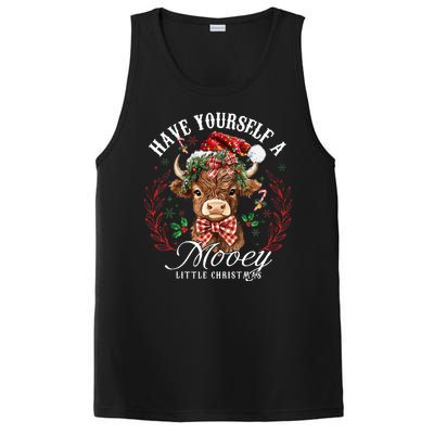 Have Yourself A Mooey Little Christmas Santa Cow PosiCharge Competitor Tank