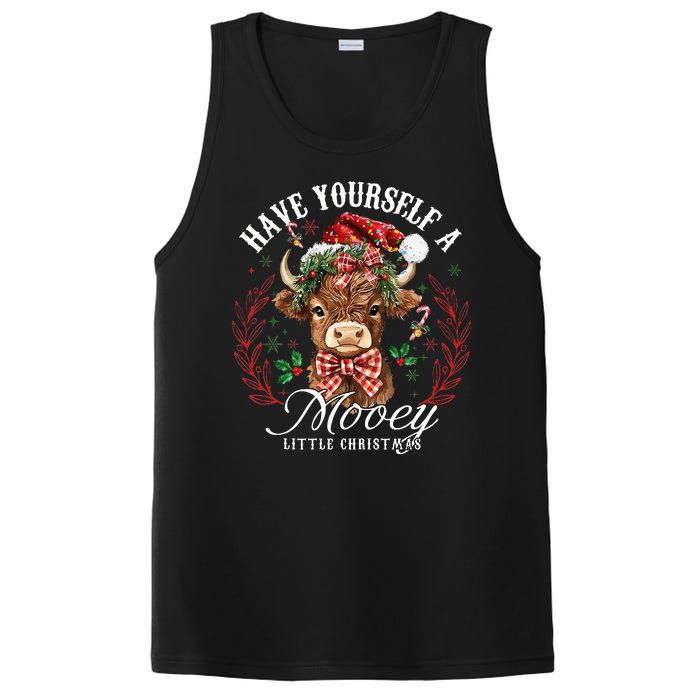 Have Yourself A Mooey Little Christmas Santa Cow PosiCharge Competitor Tank