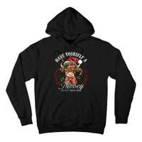 Have Yourself A Mooey Little Christmas Santa Cow Tall Hoodie