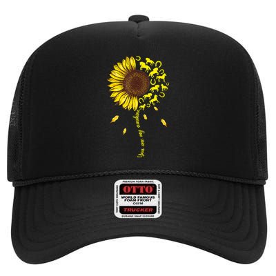 Horse You Are My Sunshine Horse Lover High Crown Mesh Back Trucker Hat