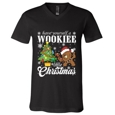 Have Yourself A Wookie Little Christmas Santa Chewbacca V-Neck T-Shirt