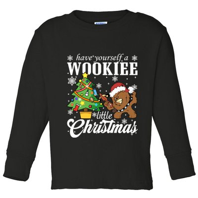 Have Yourself A Wookie Little Christmas Santa Chewbacca Toddler Long Sleeve Shirt
