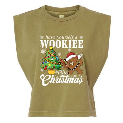 Have Yourself A Wookie Little Christmas Santa Chewbacca Garment-Dyed Women's Muscle Tee