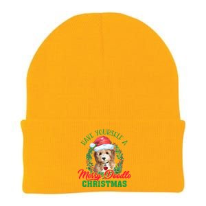 Have Yourself A Merry Doodle Christmas Goldendoodle Dog Love Cool Gift Knit Cap Winter Beanie