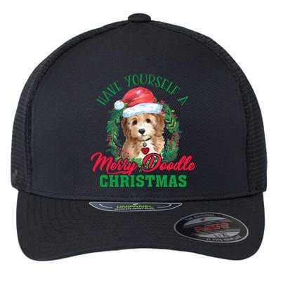 Have Yourself A Merry Doodle Christmas Goldendoodle Dog Love Cool Gift Flexfit Unipanel Trucker Cap