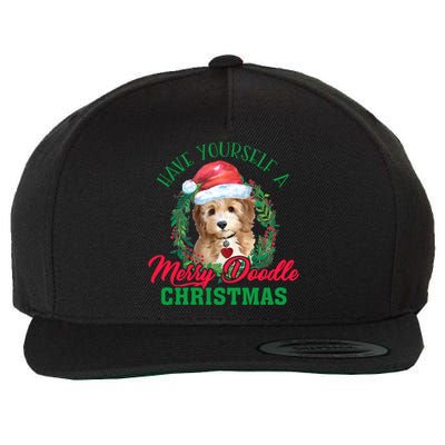 Have Yourself A Merry Doodle Christmas Goldendoodle Dog Love Cool Gift Wool Snapback Cap