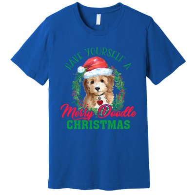 Have Yourself A Merry Doodle Christmas Goldendoodle Dog Love Cool Gift Premium T-Shirt