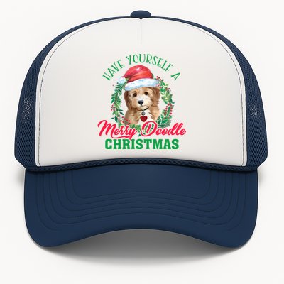 Have Yourself A Merry Doodle Christmas Goldendoodle Dog Love Cool Gift Trucker Hat