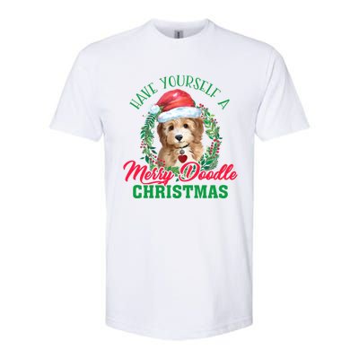 Have Yourself A Merry Doodle Christmas Goldendoodle Dog Love Cool Gift Softstyle® CVC T-Shirt