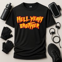 Hell Yeah Brother Funny 80S Wrestling Vegas Pool Party Cooling Performance Crew T-Shirt
