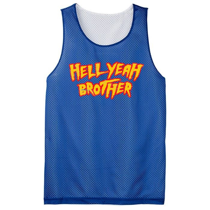 Hell Yeah Brother Funny 80S Wrestling Vegas Pool Mesh Reversible Basketball Jersey Tank