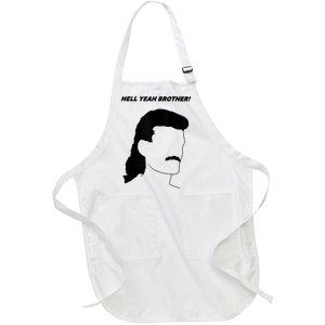 Hell Yeah Brother! Funny Design Full-Length Apron With Pockets