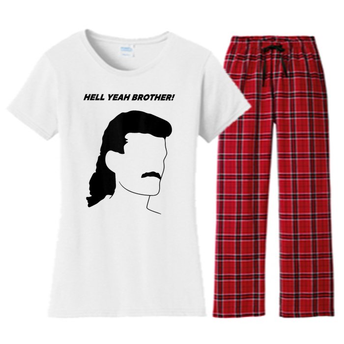 Hell Yeah Brother! Funny Design Women's Flannel Pajama Set