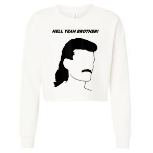 Hell Yeah Brother! Funny Design Cropped Pullover Crew