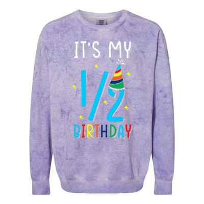 Half Year Birthday Party Design It´s my 12 Birthday Colorblast Crewneck Sweatshirt