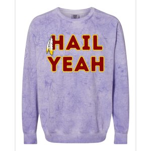 Hail Yeah Burgundy Gold Foot Ball Colorblast Crewneck Sweatshirt