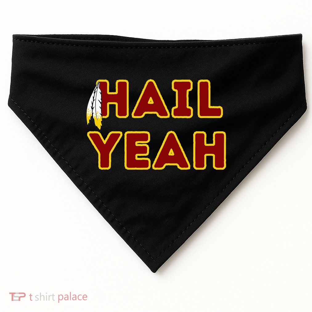 Hail Yeah Burgundy Gold Foot Ball USA-Made Doggie Bandana