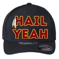 Hail Yeah Burgundy Gold Foot Ball Flexfit Unipanel Trucker Cap