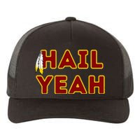 Hail Yeah Burgundy Gold Foot Ball Yupoong Adult 5-Panel Trucker Hat