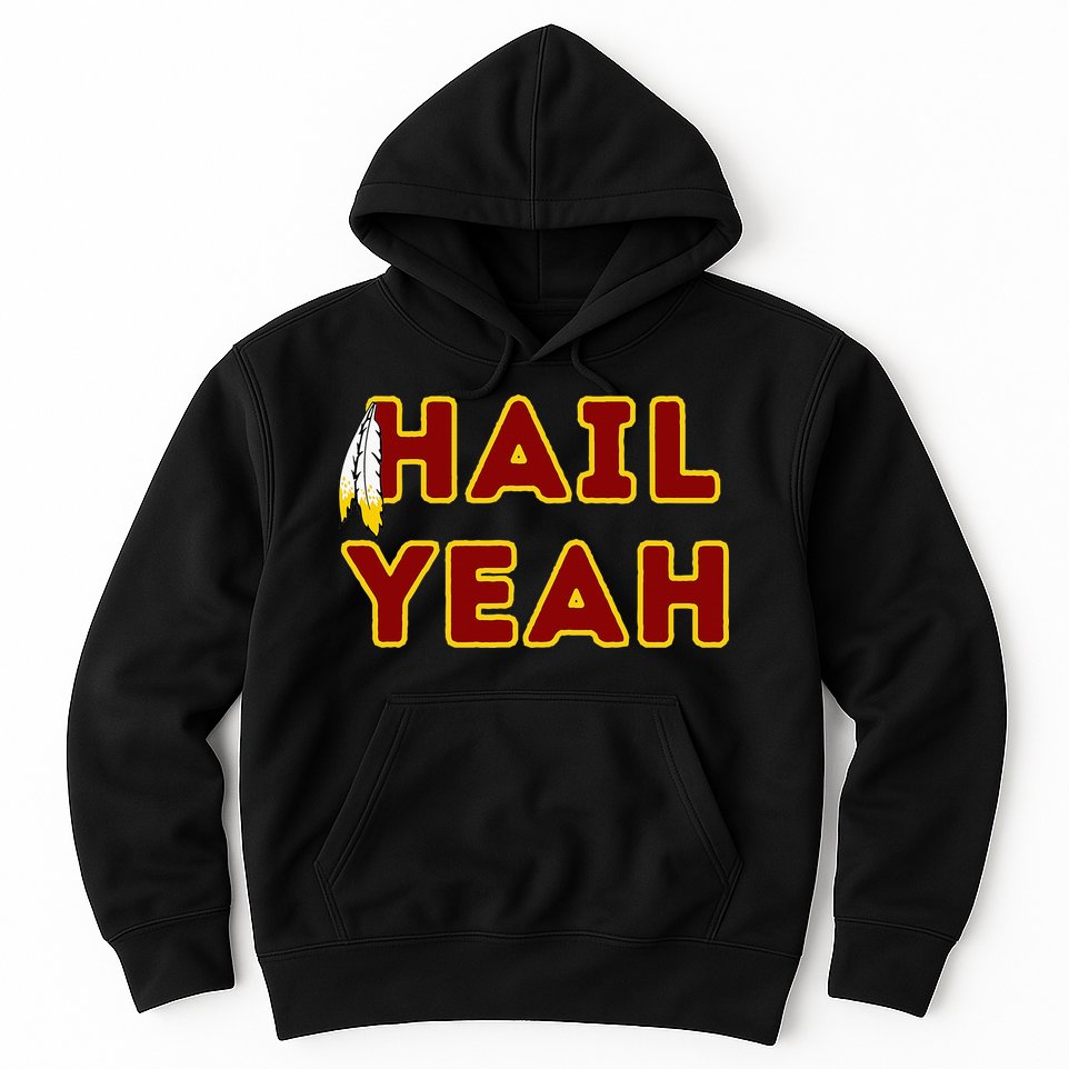 Hail Yeah Burgundy Gold Foot Ball Hoodie