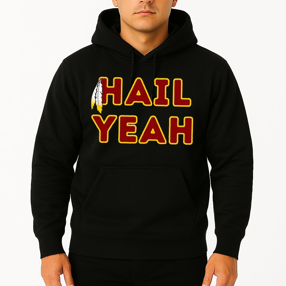 Hail Yeah Burgundy Gold Foot Ball Hoodie