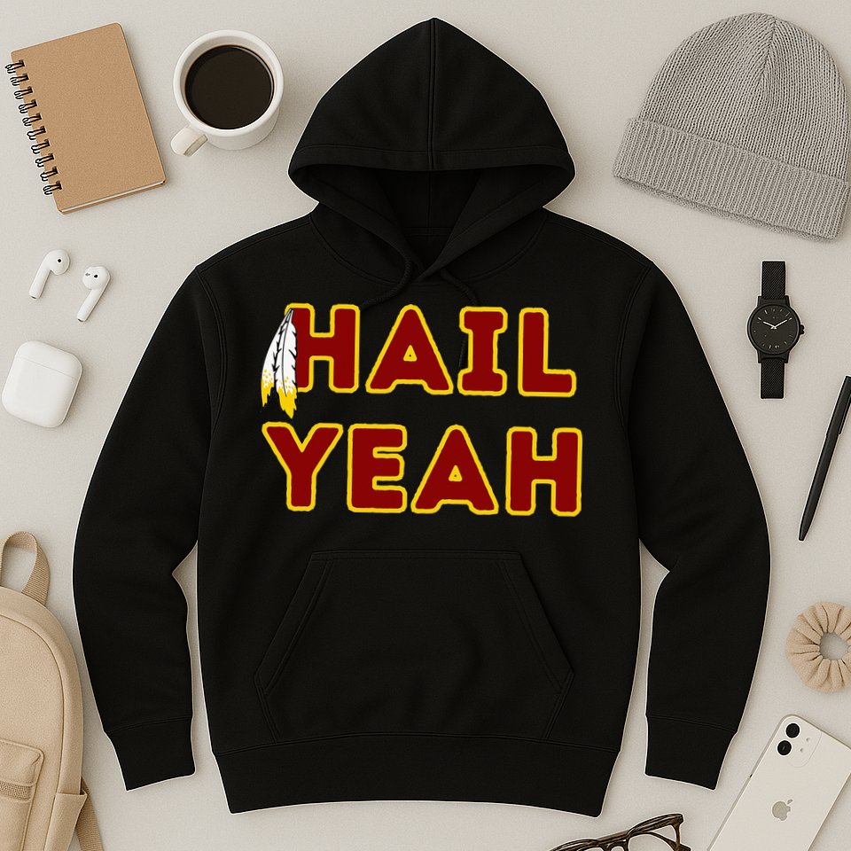 Hail Yeah Burgundy Gold Foot Ball Hoodie