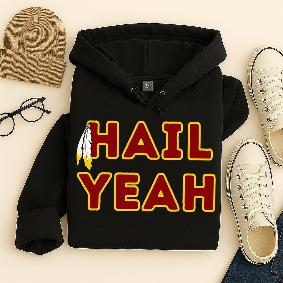 Hail Yeah Burgundy Gold Foot Ball Hoodie