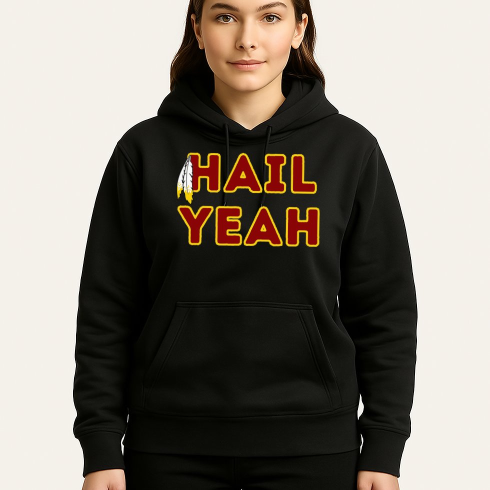 Hail Yeah Burgundy Gold Foot Ball Hoodie