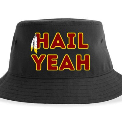 Hail Yeah Burgundy Gold Foot Ball Sustainable Bucket Hat