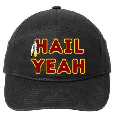 Hail Yeah Burgundy Gold Foot Ball 7-Panel Snapback Hat